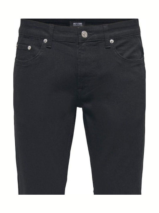 Men's Regular Fit Black Jeans Pants