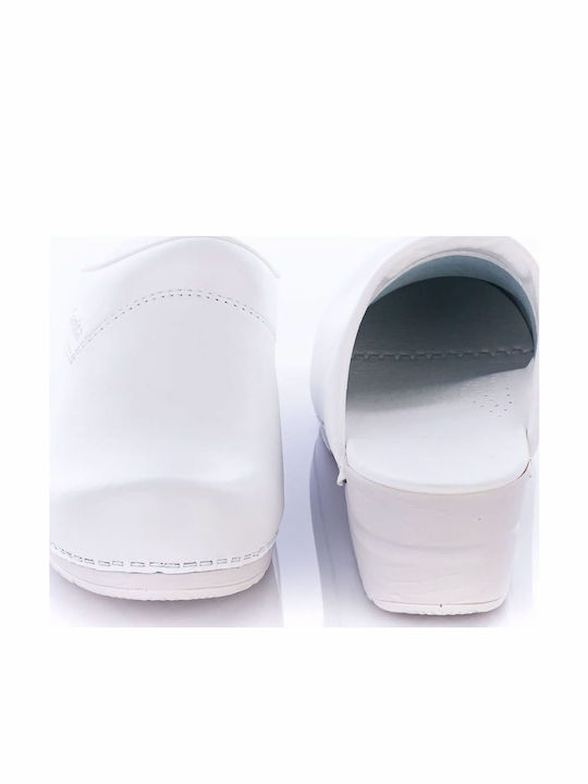 Sanita 1500314 Din piele Anatomici Sabot Albe
