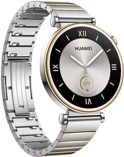 Huawei Watch GT 4 Stainless Steel 41mm Αδιάβροχο με Παλμογράφο (Silver Stainless Steel Strap)