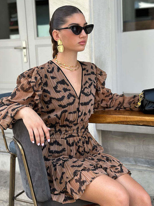 Mini Φόρεμα Animal Print