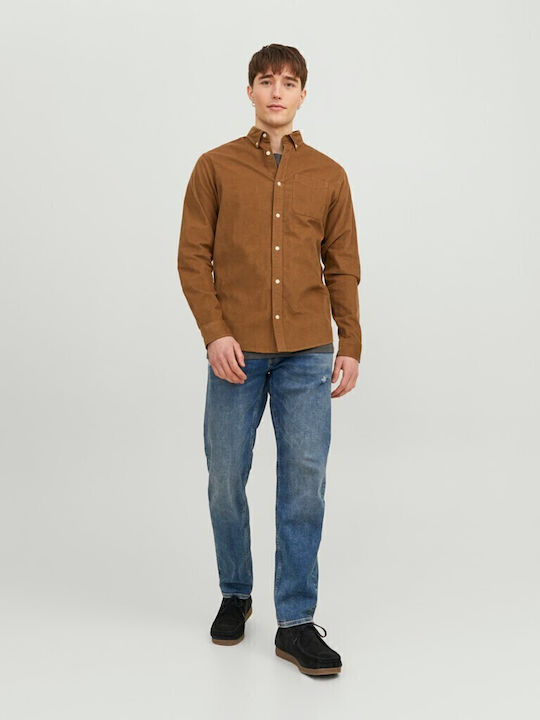 Long-sleeved Corduroy Shirt Otter