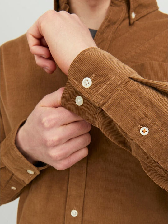 Long-sleeved Corduroy Shirt Otter