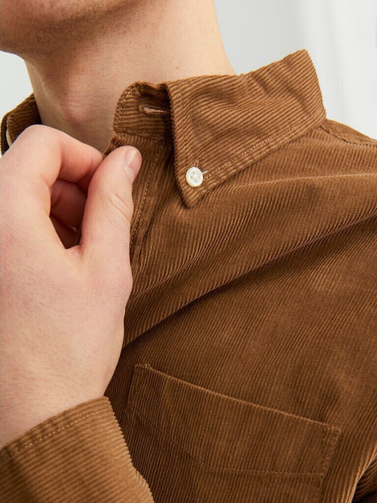 Long-sleeved Corduroy Shirt Otter