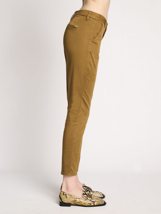 Staff Patrizia Wmn Pant Damen Stoff Hose Tabac Braun