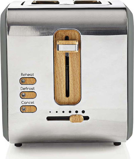 Nedis Toaster 2 Slots 900W Gray