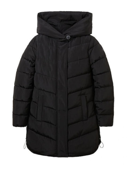 Women's Short Puffer Jacket for Winter Black