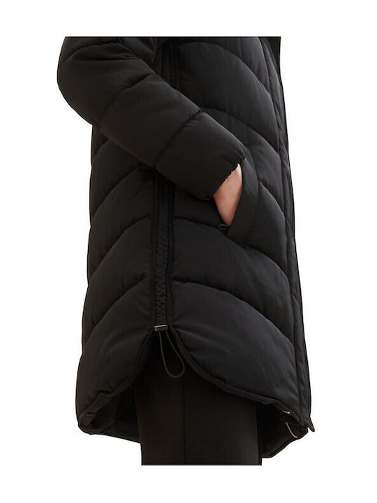 Women's Short Puffer Jacket for Winter Black