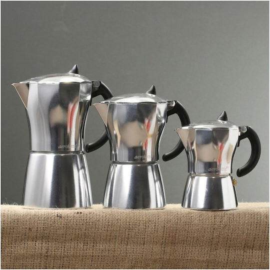 Aerolatte MV-1-3AL Stovetop Espresso Pot for 3Cups Silver
