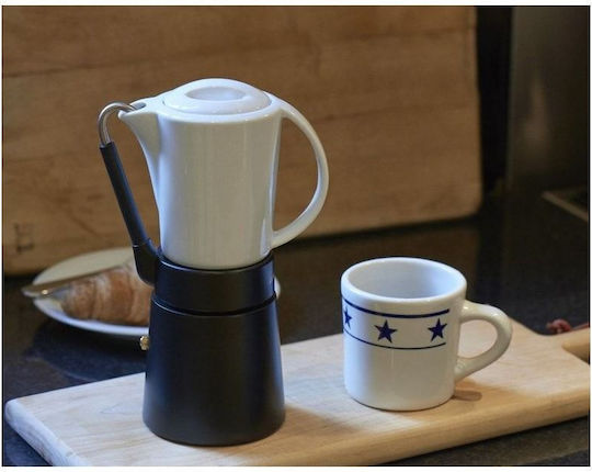 Aerolatte Espressokocher für den Herd 4 Tassen Schwarz