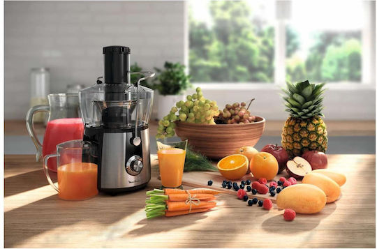 Moulinex Juice Express Αποχυμωτής 800W Inox Ασημί