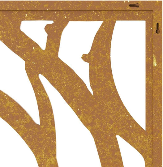 vidaXL Wanddekoration Braun aus Metall 105x55cm