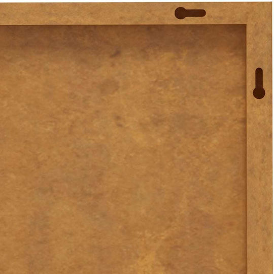 vidaXL Διακοσμητικό Τοίχου Καφέ από Μέταλλο 105x55cm