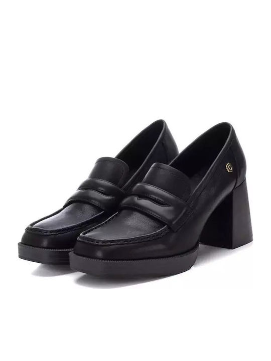 Leder Pumps Schwarz
