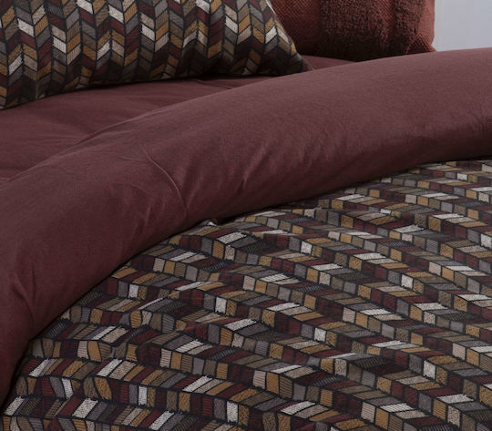 Nef-Nef Homeware Set Einzel 3Stück 160x260cm Stream Burgundisch