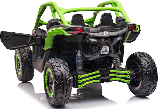 Can-am Maverick X Rc Utv Buggy Doppelsitzer Mit Fernbedienung Lizensiert 24 Volt Grünes Für 1+ Jahre