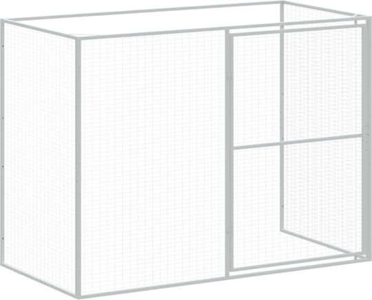 vidaXL Dog House Large Metallic Outdoor Gray 214xx181cm