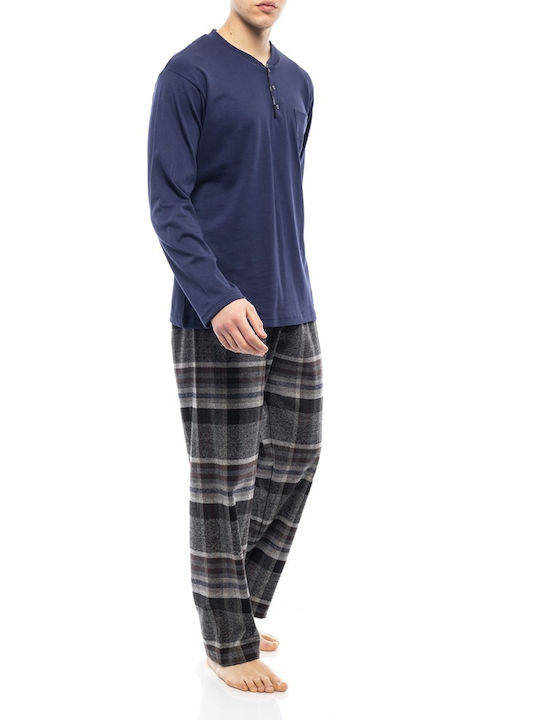 Ulisse Men's Winter Pajamas Set Blue