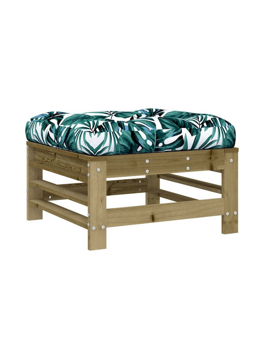 Outdoor Chair Wooden Coffee with Cushion 60x60x30cm
