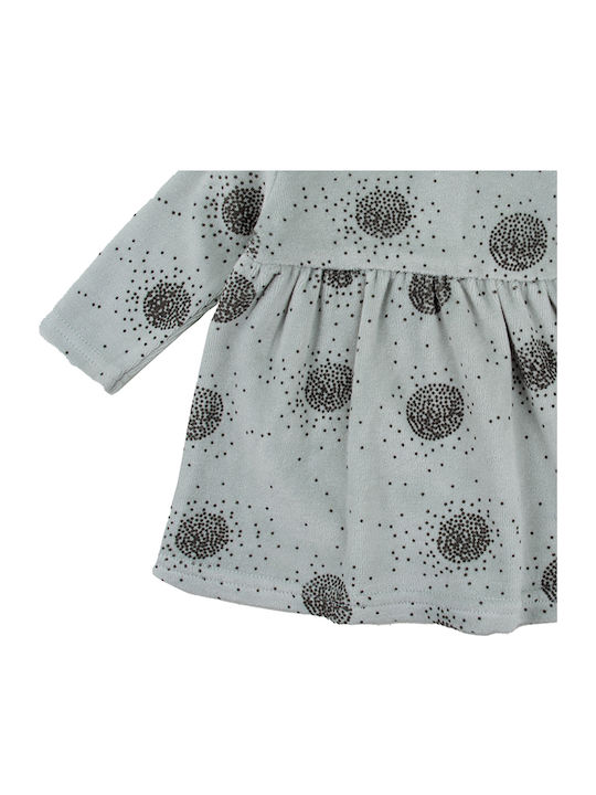 Kinderkleid Langärmelig Samt Grün