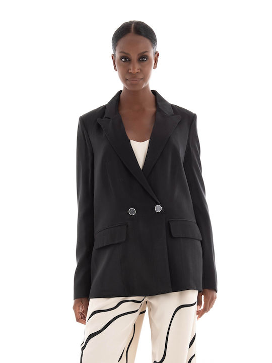 Guess Blazer pentru femei Sacou Negru