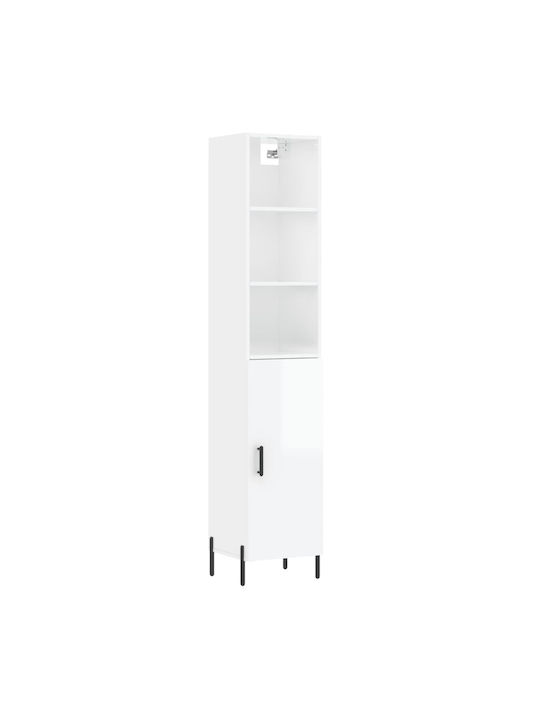 Bookcase White 34.5x34x180cm