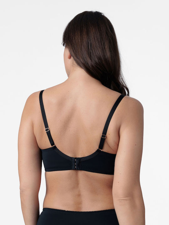 Bra without Padding Underwire Black