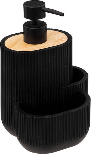 5Five Dispenser Bucătărie Plastic cu Suport pentru Burete Negru 500ml