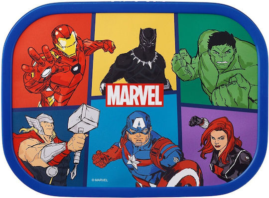 Mepal Пластмасово детско контейнерче за храна Avengers Червен