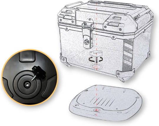Falcon Motorcycle Top Case 45lt Black