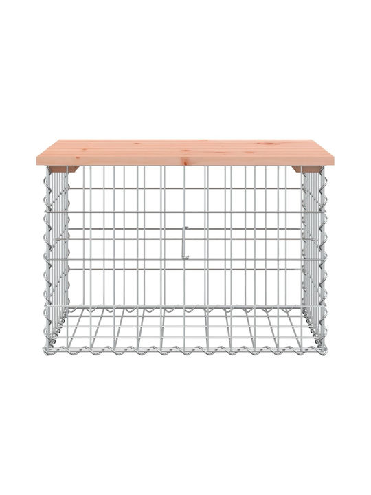 Metallic Garden Stool Cube Outdoor Brown 63x44x42cm