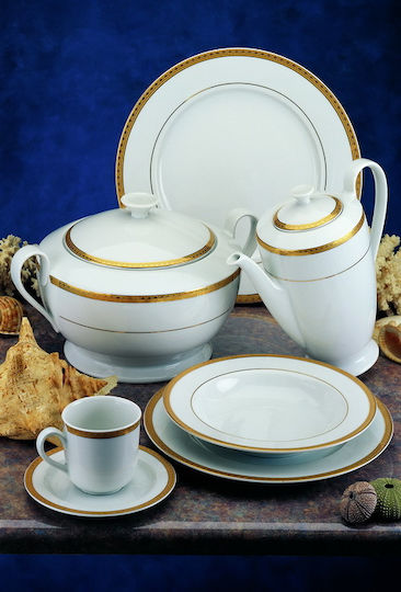 Emfasi Gold Porcelain Dinnerware Set 40pcs