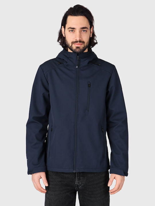 Brunotti Men's Winter Softshell Jacket Waterproof and Windproof Navy Blue