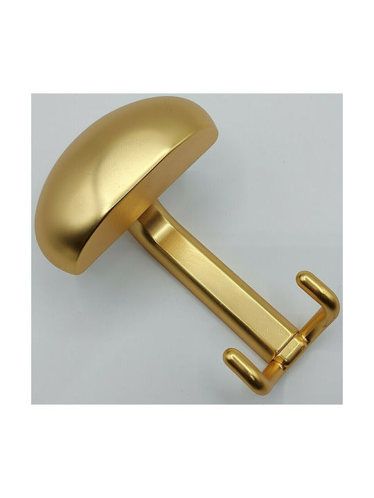 Mital Wall Hanger Metal 3 Hooks Gold 10x7.2x13.3cm