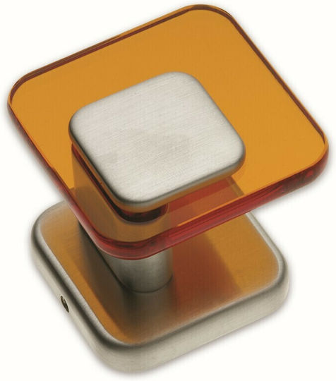 Obispa Κρεμάστρα Τοίχου Μεταλλική Πορτοκαλί 6x3.9x6cm