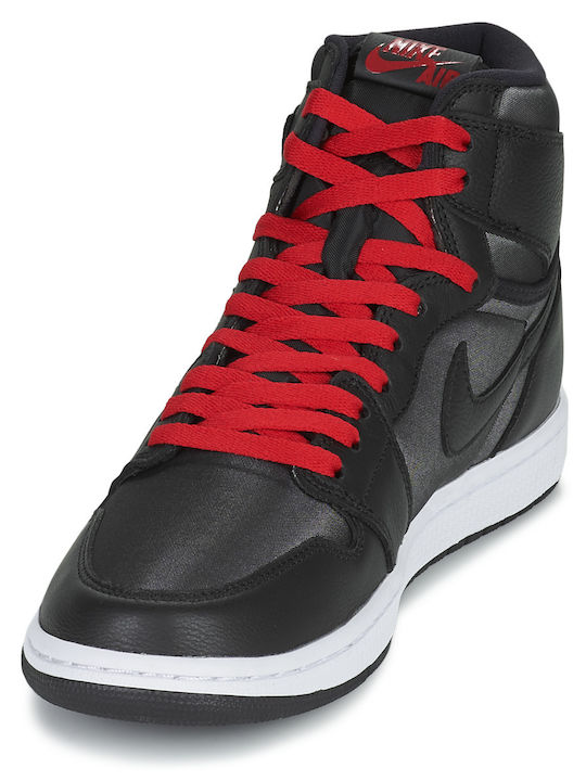 Air  1 Retro Bloodline GS Αθλητικά Παιδικά Παπούτσια Μπάσκετ με Κορδόνια Μαύρα