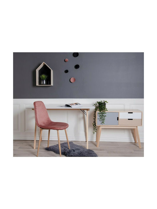 Metal Pink Wall Hanger Set 3 10x5x10cm