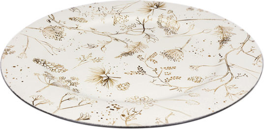 Kaemingk Decorative Platter White 33x33x1.5cm