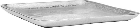 Butlers Διακοσμητική Πιατέλα Αλουμινίου Ασημί 25x25εκ.
