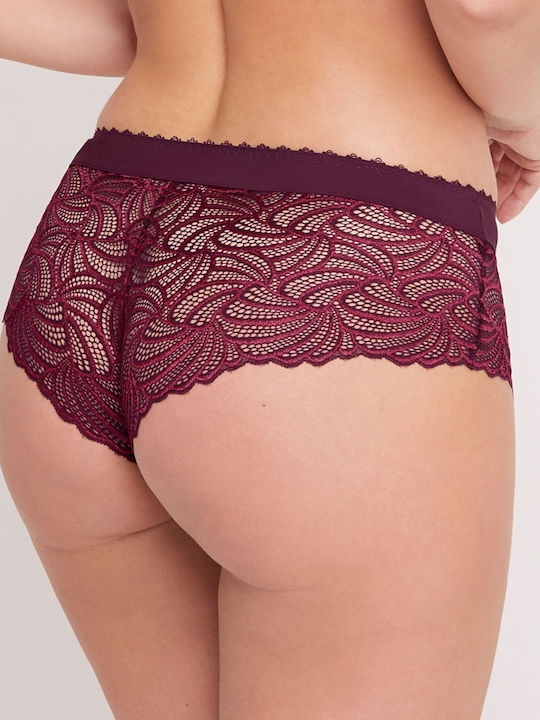 Damen Boxer Burgundisch