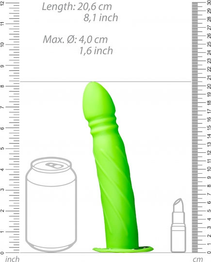 Shots Harness with Dildo in Green Color