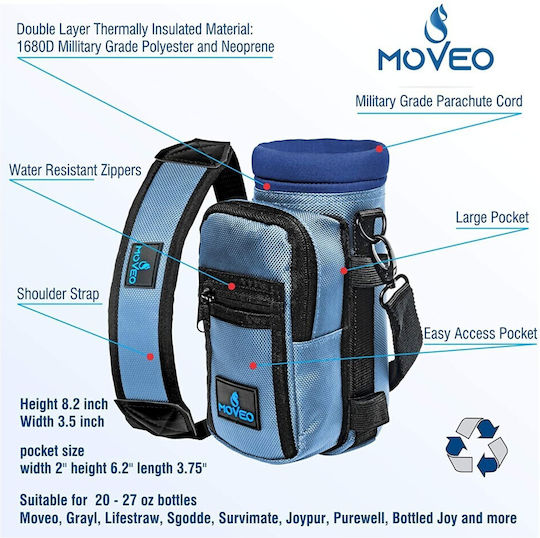 A2S Insulated Bottle Case 0.75lt Blue