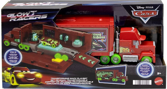 Mattel Disney Cars Disney Pixar Car Glow Racers Transforming Mack Playset For 3+ Years