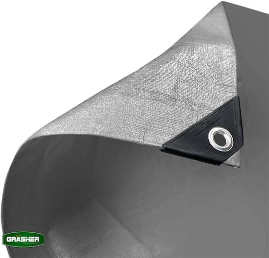 Grasher Waterproof Tarpaulin 120gr/m² 4x3m. Light Type Gray