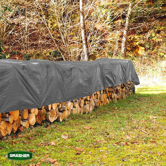 Grasher Waterproof Tarpaulin 120gr/m² 4x3m. Light Type Gray