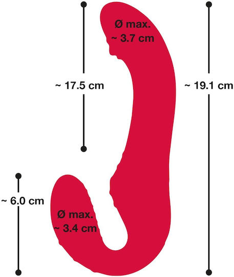 You2Toys Trägerlos Strap On mit Dildo mit Vibration in Rot Farbe