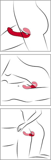 You2Toys Trägerlos Strap On mit Dildo mit Vibration in Rot Farbe