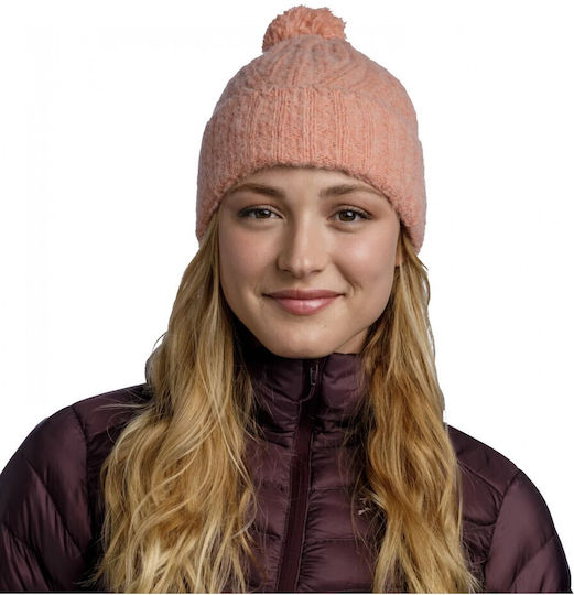 Pom Pom Beanie Unisex Beanie Knitted in Red color