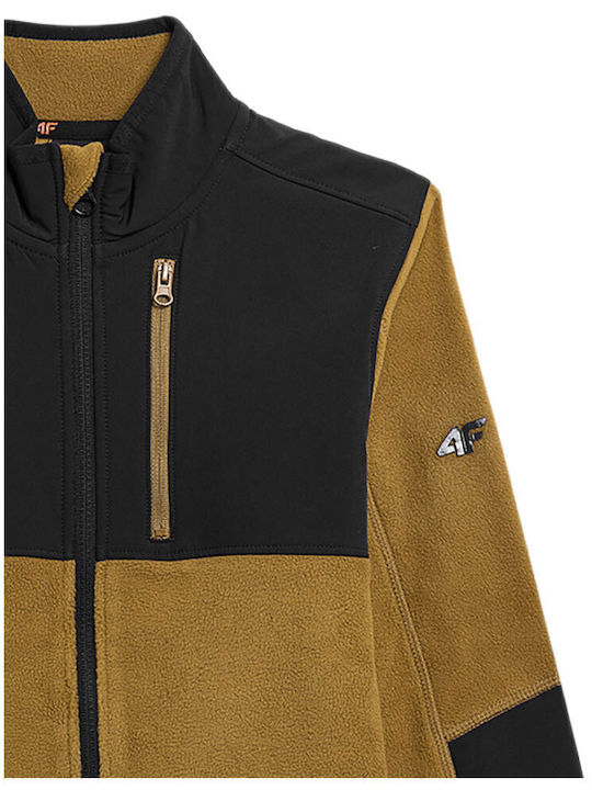 Kids Cardigan Fleece Brown