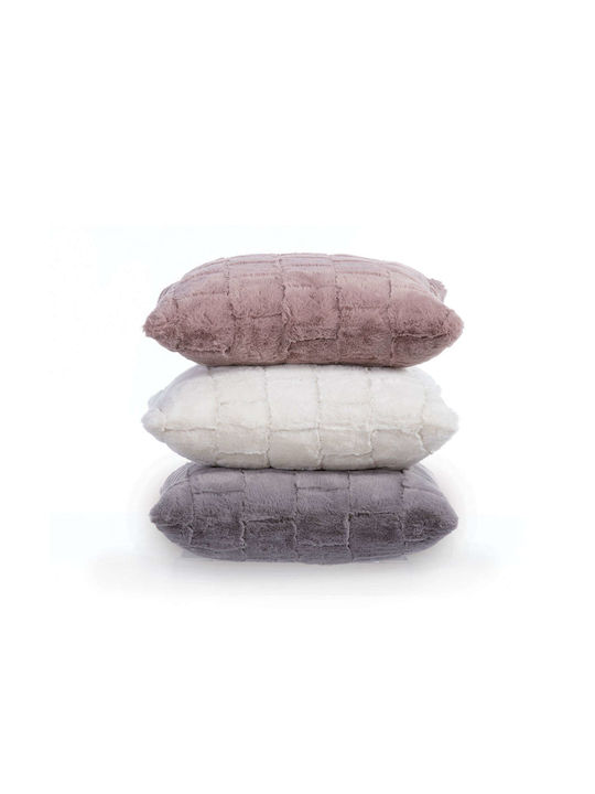 Nef-Nef Homeware Sofa Cushion Barlow from Fur Pale Mauve 45x45cm.