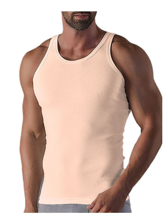 FMS Men's Sleeveless Undershirts Beige 2Pack